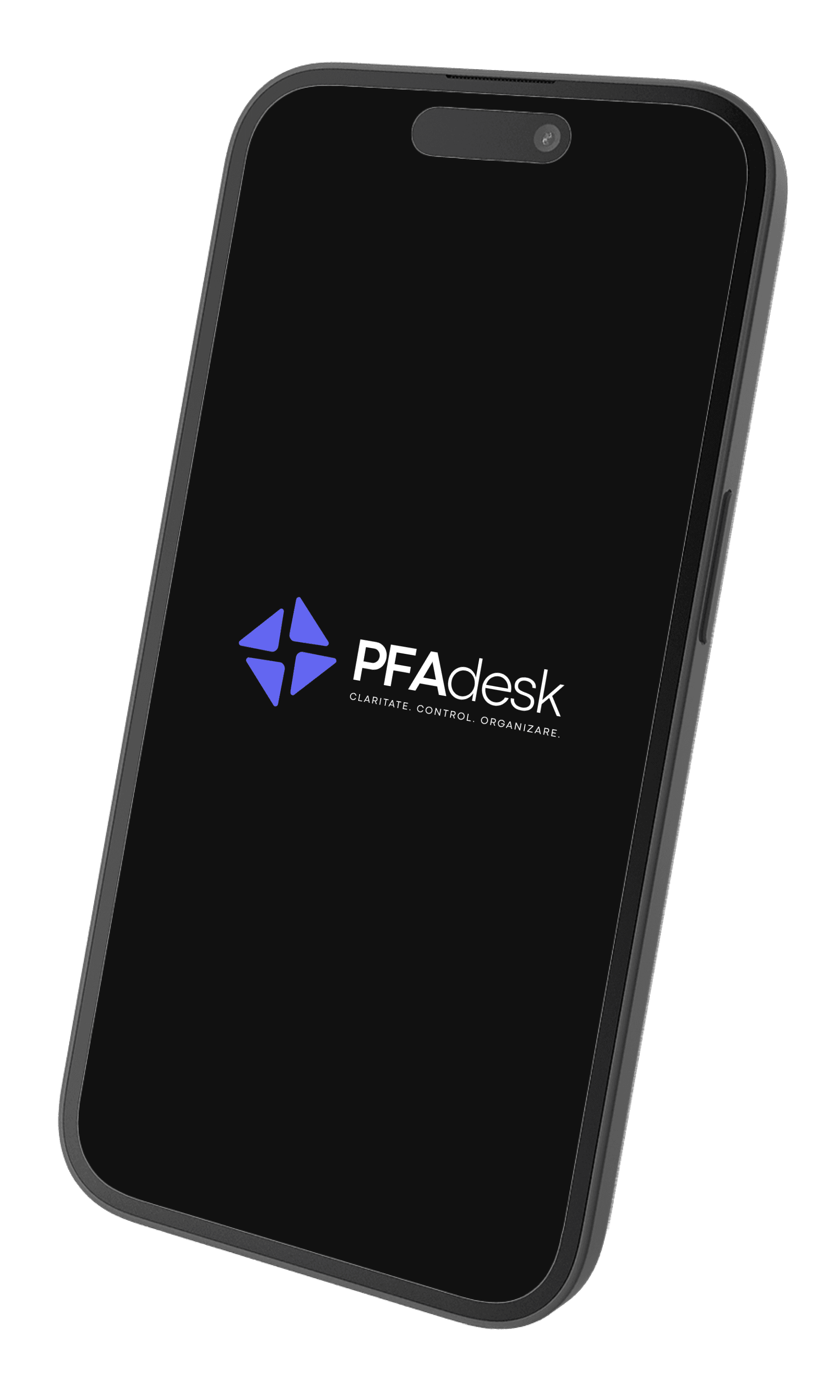 Aplicația PFAdesk pe telefon