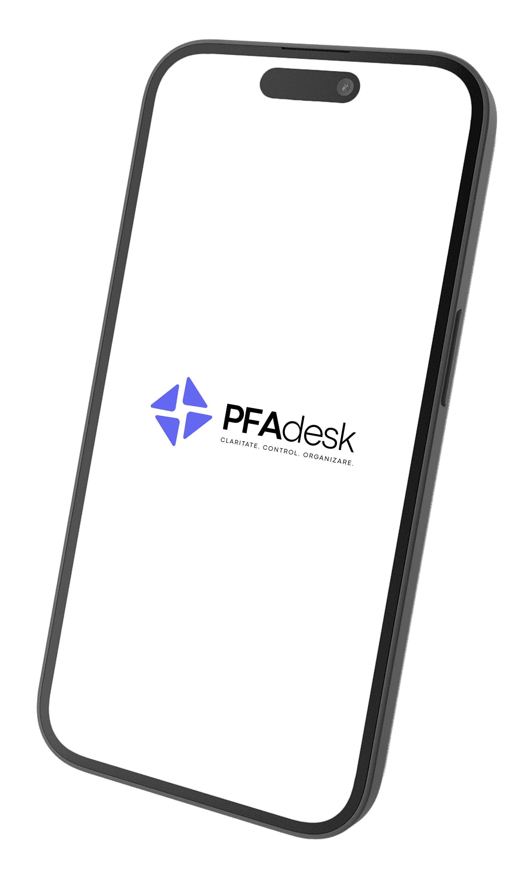 Aplicația PFAdesk pe telefon